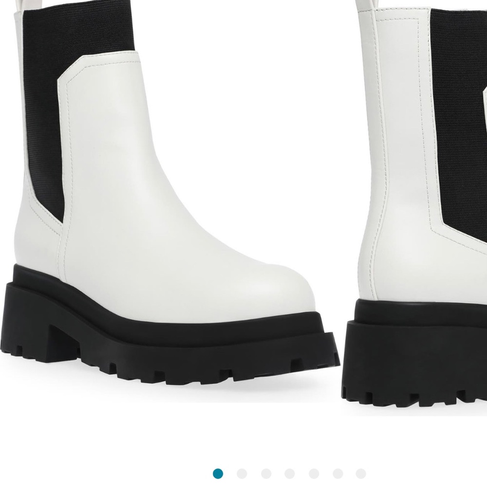 Dolce Vita White lug sole boots size 8